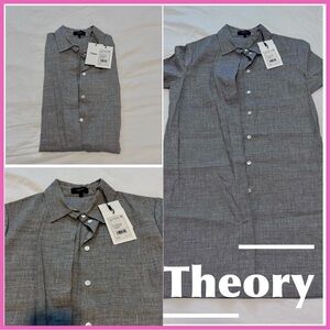 Theory ButtonDown Shirt Dress Petite NWT
